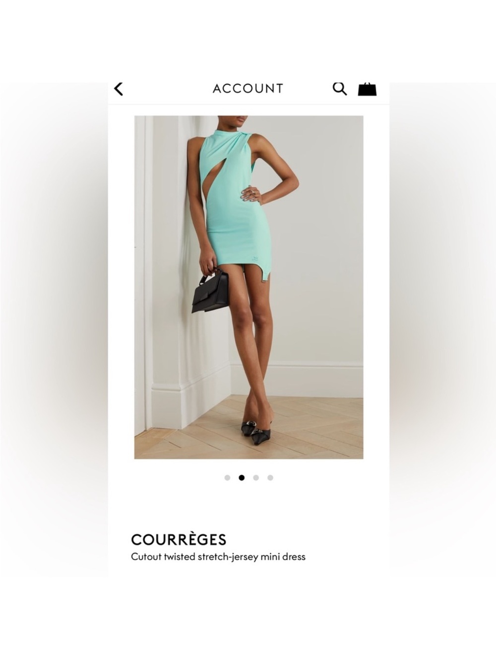 Mint Cutout Twisted Mini Dress